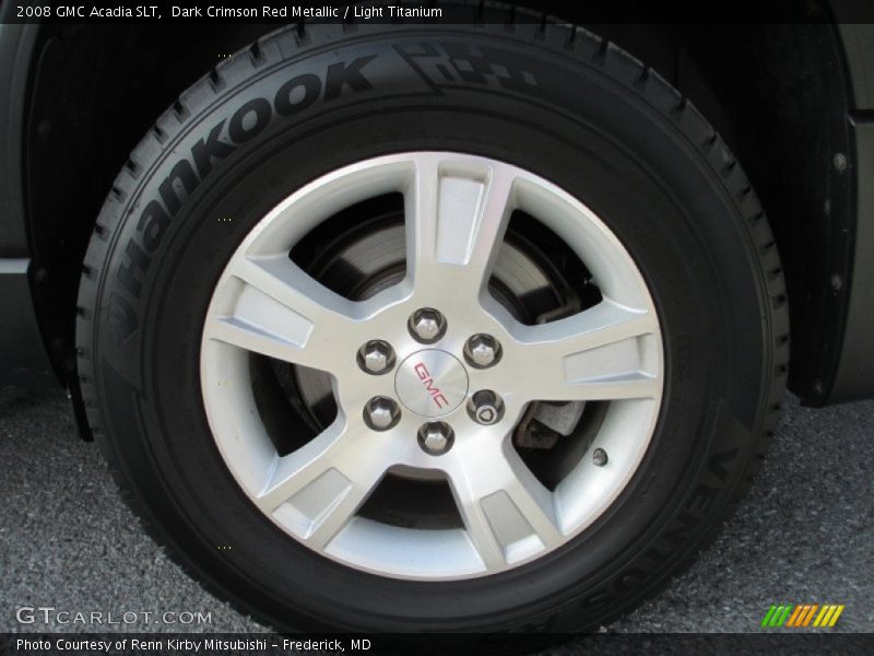 Dark Crimson Red Metallic / Light Titanium 2008 GMC Acadia SLT