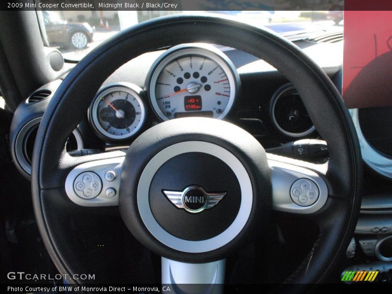 Midnight Black / Black/Grey 2009 Mini Cooper Convertible