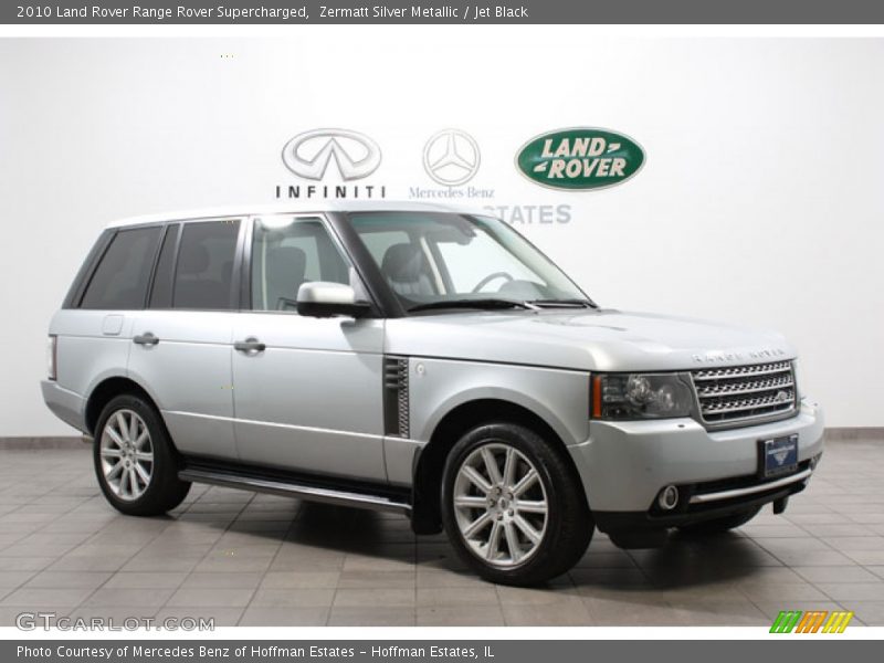 Zermatt Silver Metallic / Jet Black 2010 Land Rover Range Rover Supercharged