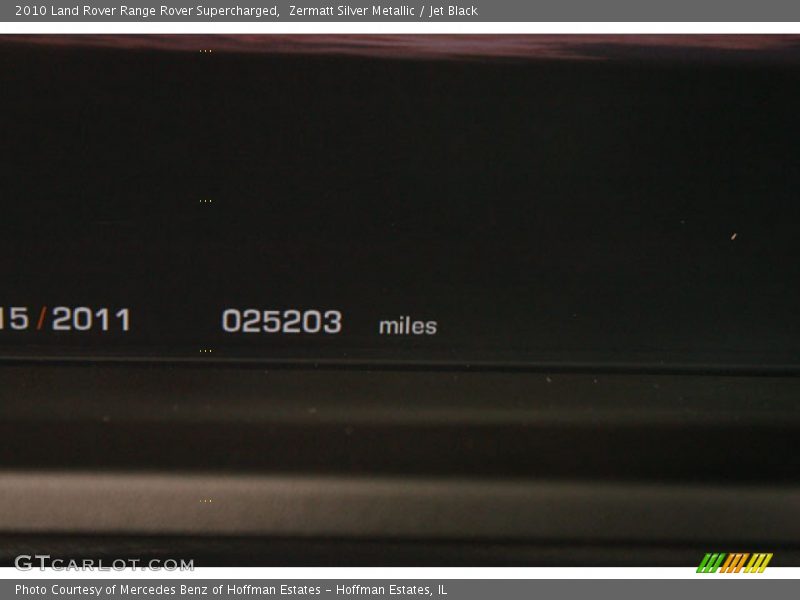 Zermatt Silver Metallic / Jet Black 2010 Land Rover Range Rover Supercharged