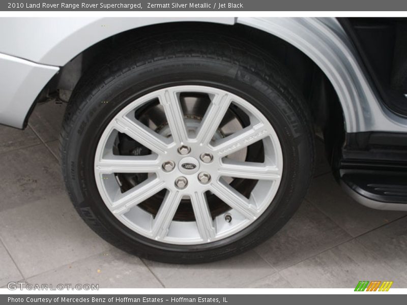 Zermatt Silver Metallic / Jet Black 2010 Land Rover Range Rover Supercharged