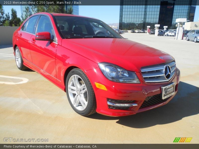 Mars Red / Black 2013 Mercedes-Benz C 250 Sport