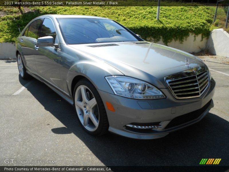 Palladium Silver Metallic / Black 2013 Mercedes-Benz S 550 Sedan