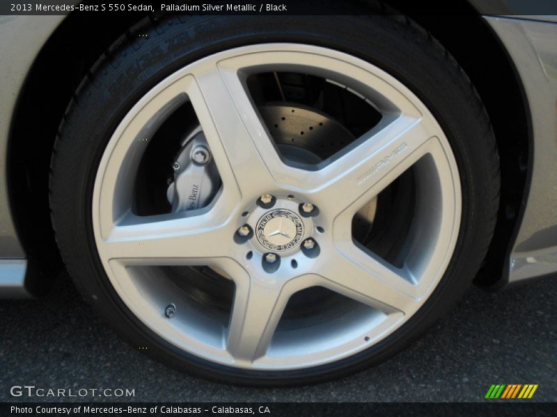 Palladium Silver Metallic / Black 2013 Mercedes-Benz S 550 Sedan