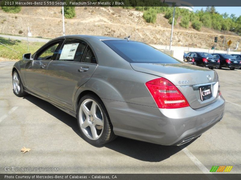 Palladium Silver Metallic / Black 2013 Mercedes-Benz S 550 Sedan