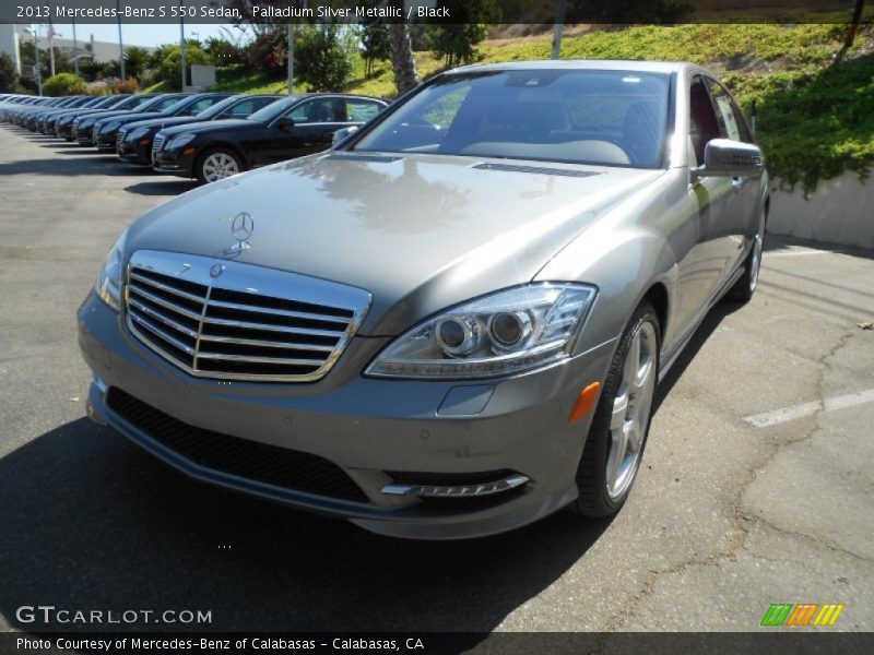 Palladium Silver Metallic / Black 2013 Mercedes-Benz S 550 Sedan