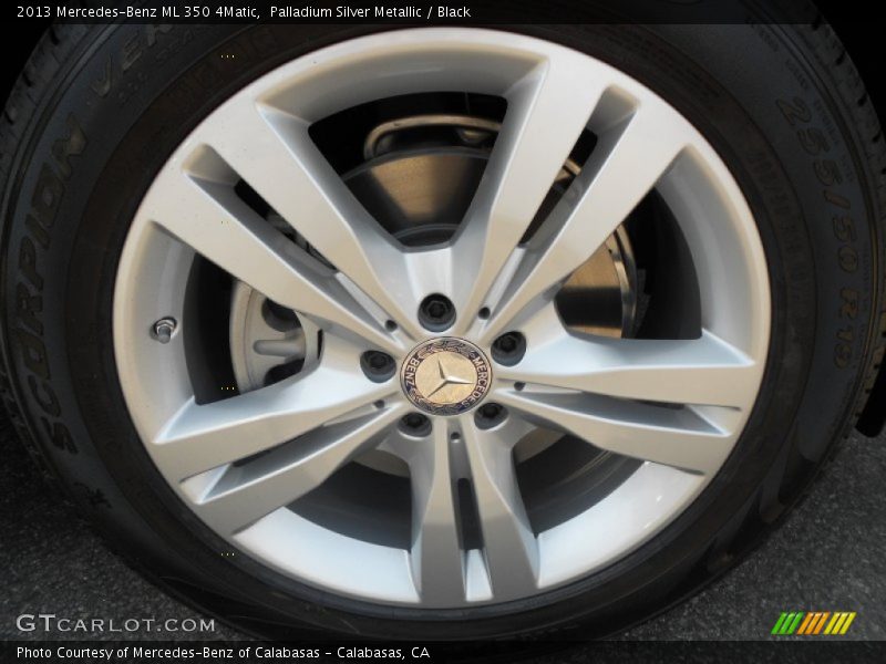 Palladium Silver Metallic / Black 2013 Mercedes-Benz ML 350 4Matic