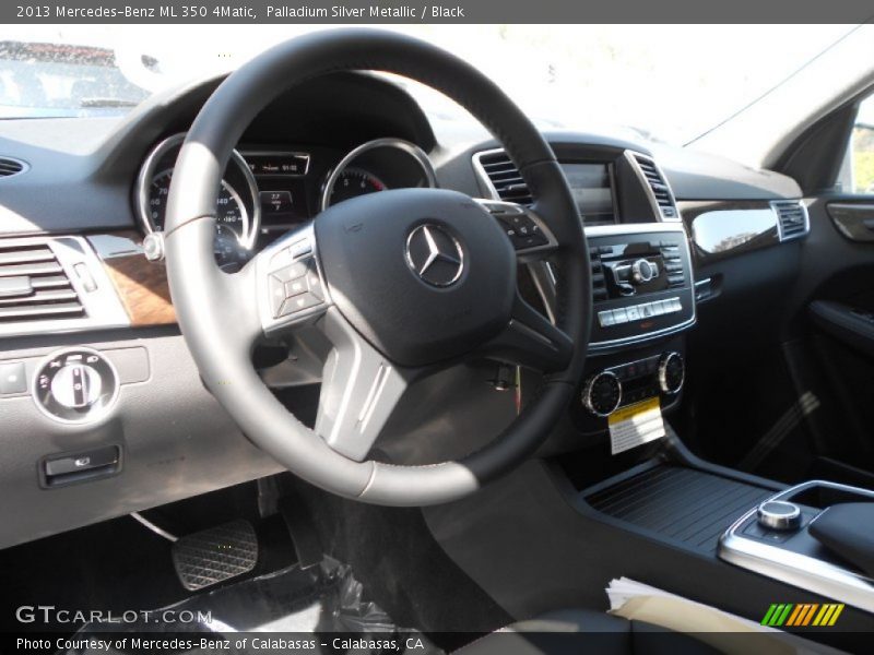 Palladium Silver Metallic / Black 2013 Mercedes-Benz ML 350 4Matic