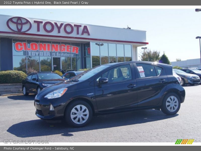 Black Sand Pearl / Gray 2012 Toyota Prius c Hybrid One