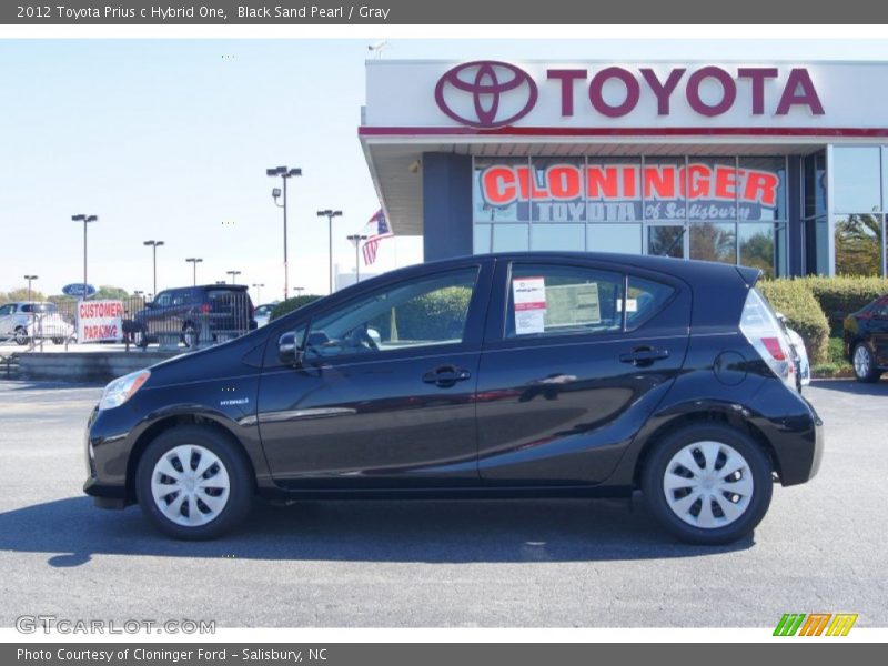 Black Sand Pearl / Gray 2012 Toyota Prius c Hybrid One