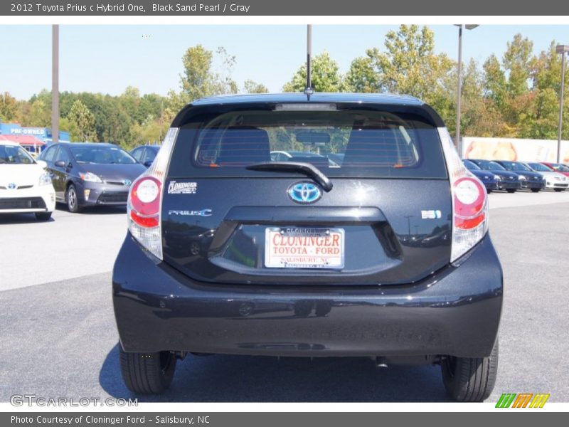 Black Sand Pearl / Gray 2012 Toyota Prius c Hybrid One