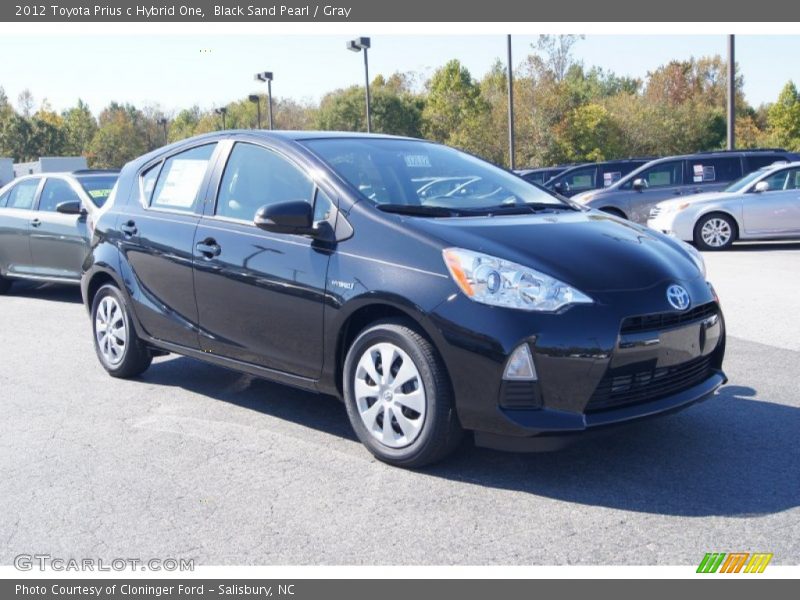 Black Sand Pearl / Gray 2012 Toyota Prius c Hybrid One