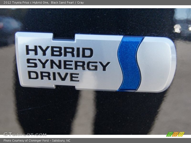 Black Sand Pearl / Gray 2012 Toyota Prius c Hybrid One
