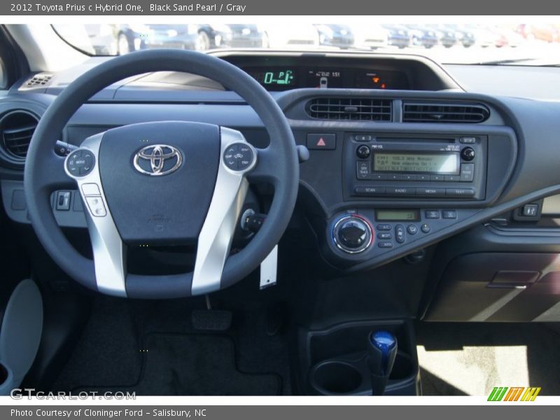 Black Sand Pearl / Gray 2012 Toyota Prius c Hybrid One