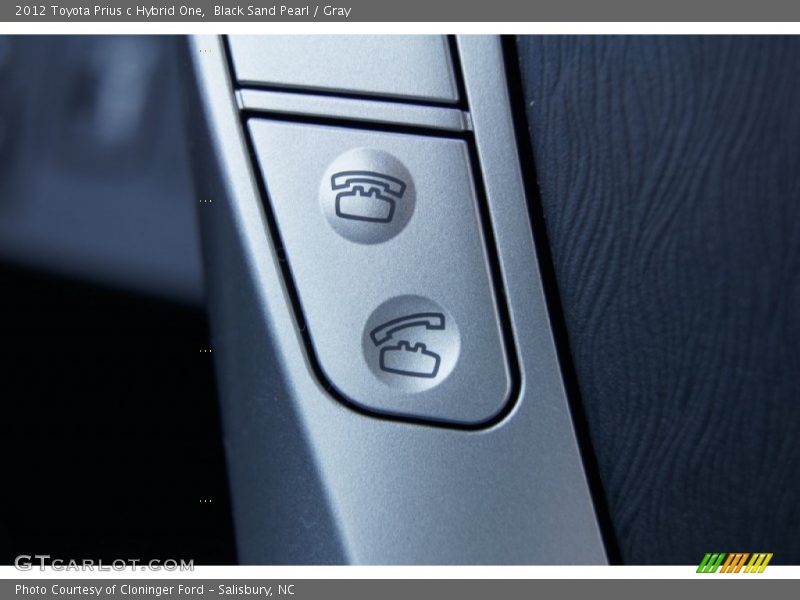 Black Sand Pearl / Gray 2012 Toyota Prius c Hybrid One