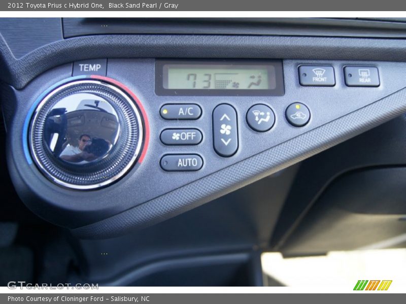 Black Sand Pearl / Gray 2012 Toyota Prius c Hybrid One