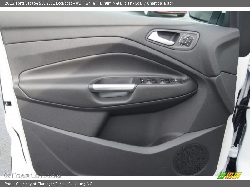 White Platinum Metallic Tri-Coat / Charcoal Black 2013 Ford Escape SEL 2.0L EcoBoost 4WD