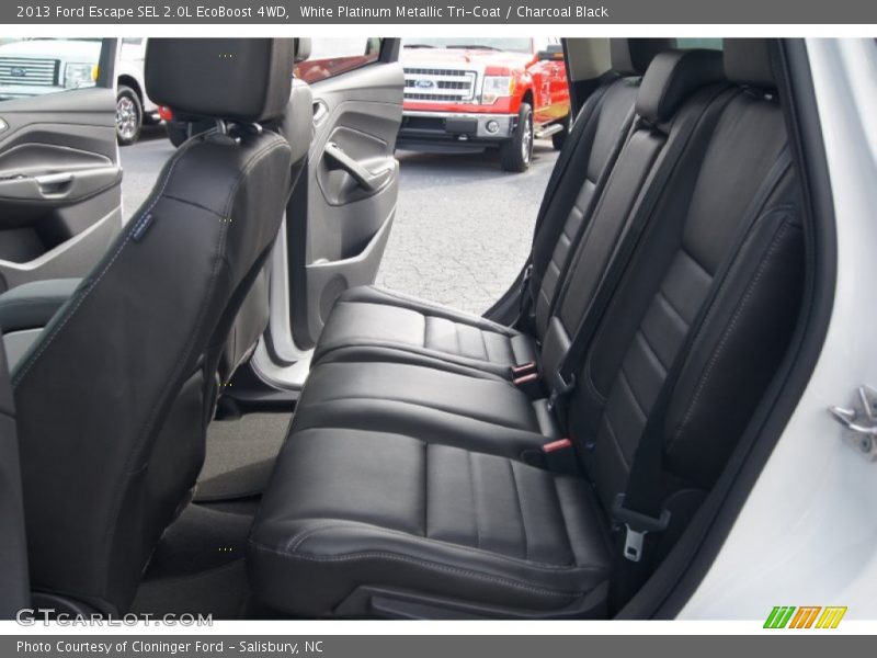White Platinum Metallic Tri-Coat / Charcoal Black 2013 Ford Escape SEL 2.0L EcoBoost 4WD