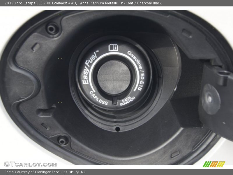 White Platinum Metallic Tri-Coat / Charcoal Black 2013 Ford Escape SEL 2.0L EcoBoost 4WD