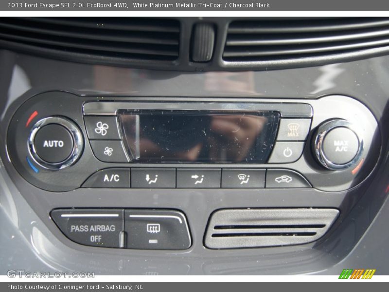 White Platinum Metallic Tri-Coat / Charcoal Black 2013 Ford Escape SEL 2.0L EcoBoost 4WD