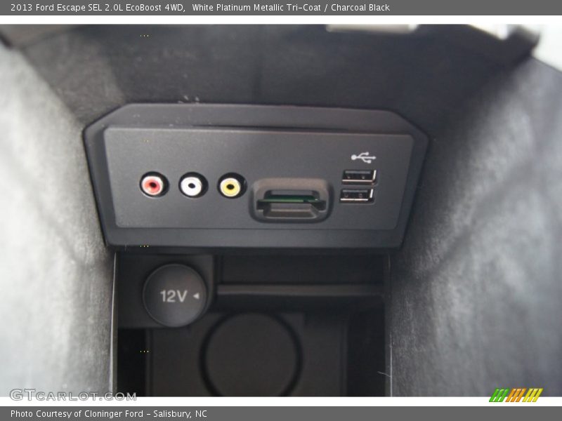 White Platinum Metallic Tri-Coat / Charcoal Black 2013 Ford Escape SEL 2.0L EcoBoost 4WD
