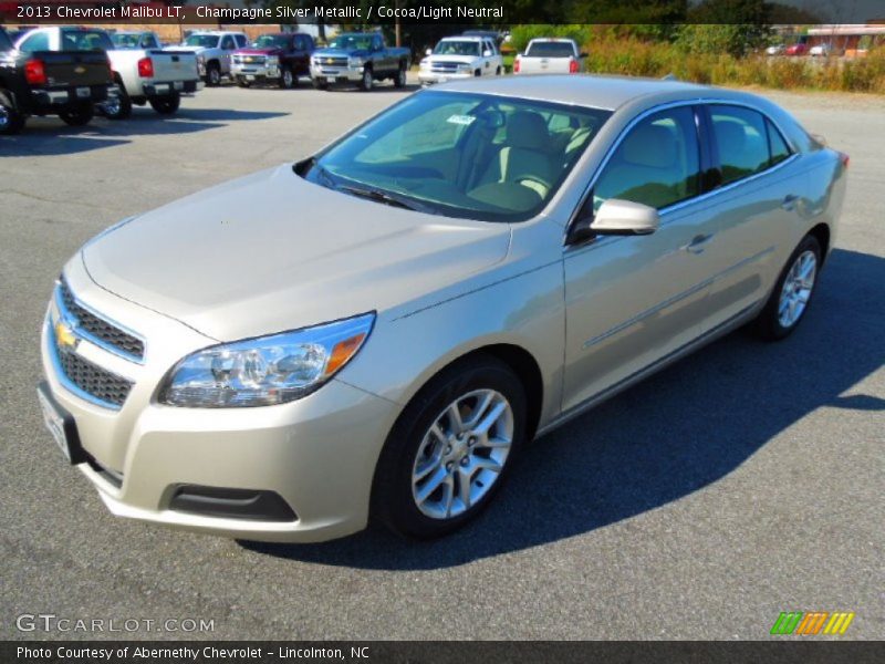 Champagne Silver Metallic / Cocoa/Light Neutral 2013 Chevrolet Malibu LT