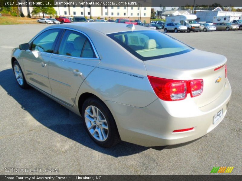 Champagne Silver Metallic / Cocoa/Light Neutral 2013 Chevrolet Malibu LT