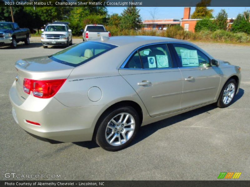 Champagne Silver Metallic / Cocoa/Light Neutral 2013 Chevrolet Malibu LT