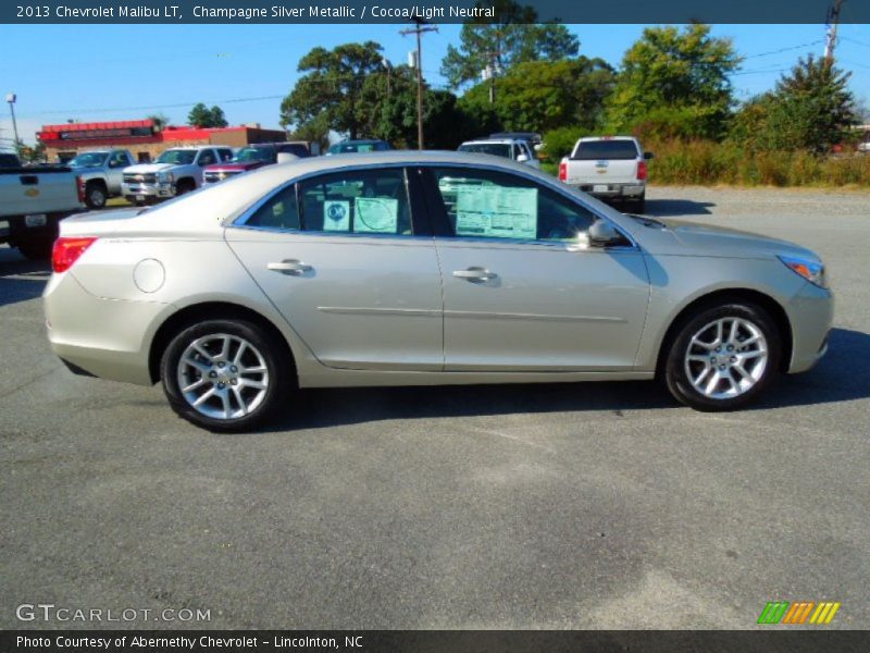 Champagne Silver Metallic / Cocoa/Light Neutral 2013 Chevrolet Malibu LT