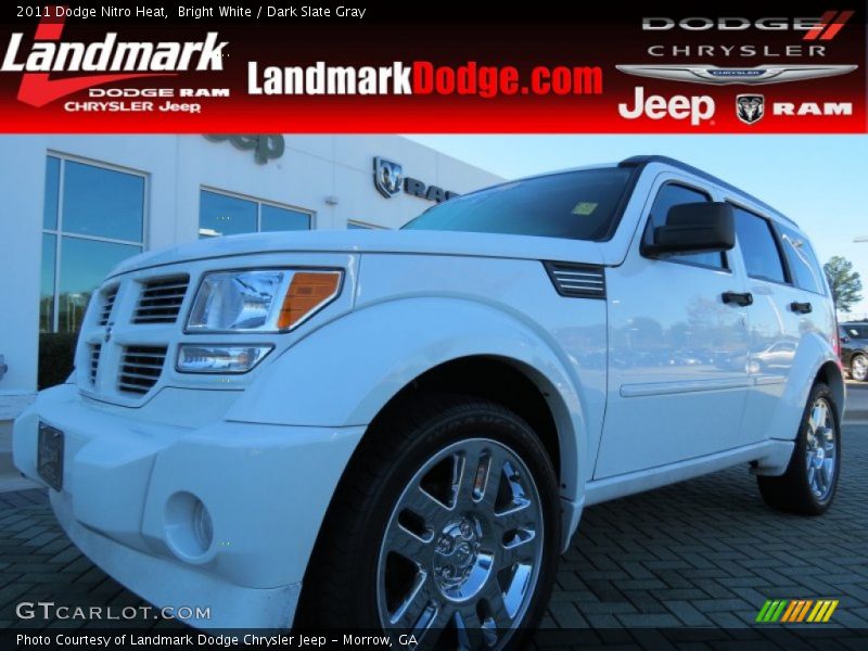 Bright White / Dark Slate Gray 2011 Dodge Nitro Heat