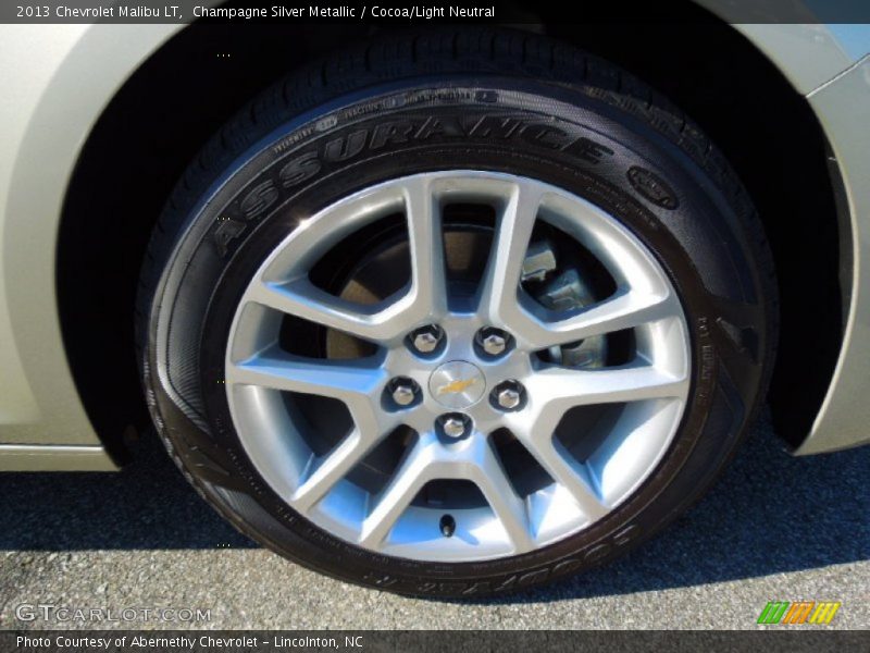 Champagne Silver Metallic / Cocoa/Light Neutral 2013 Chevrolet Malibu LT
