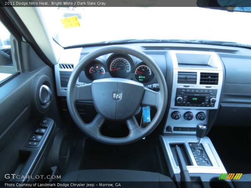 Bright White / Dark Slate Gray 2011 Dodge Nitro Heat