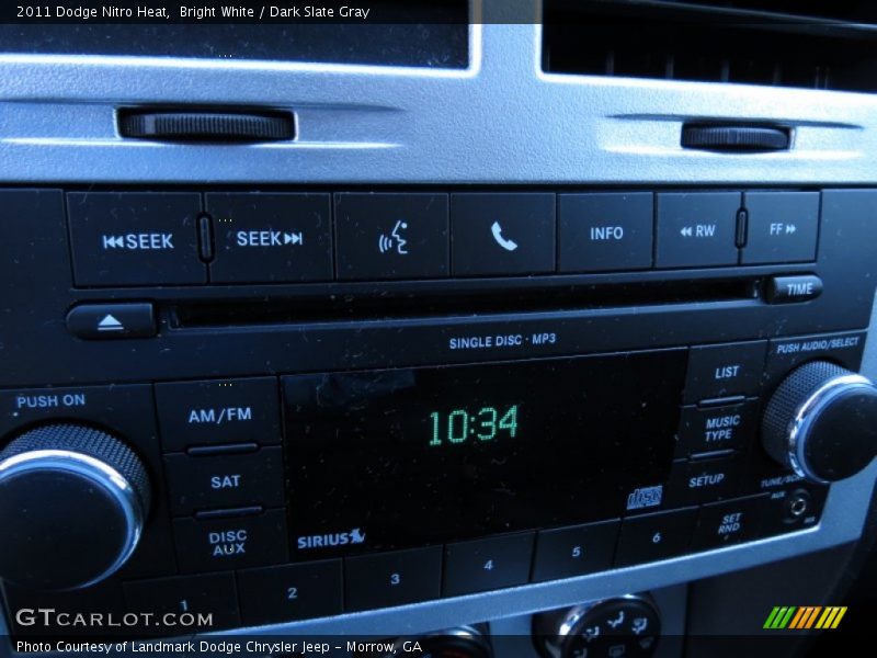 Bright White / Dark Slate Gray 2011 Dodge Nitro Heat