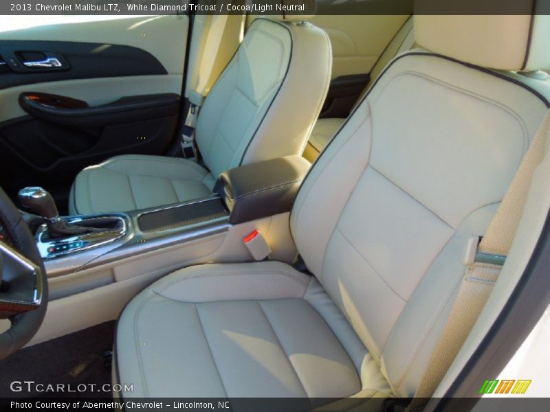 White Diamond Tricoat / Cocoa/Light Neutral 2013 Chevrolet Malibu LTZ