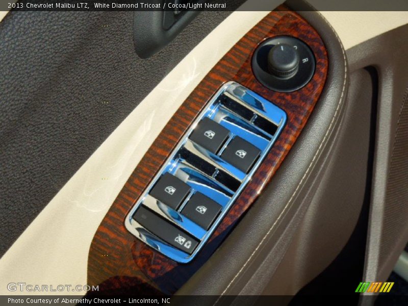 White Diamond Tricoat / Cocoa/Light Neutral 2013 Chevrolet Malibu LTZ