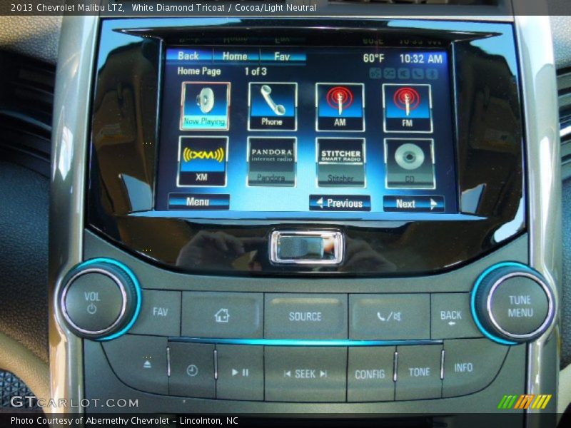 White Diamond Tricoat / Cocoa/Light Neutral 2013 Chevrolet Malibu LTZ