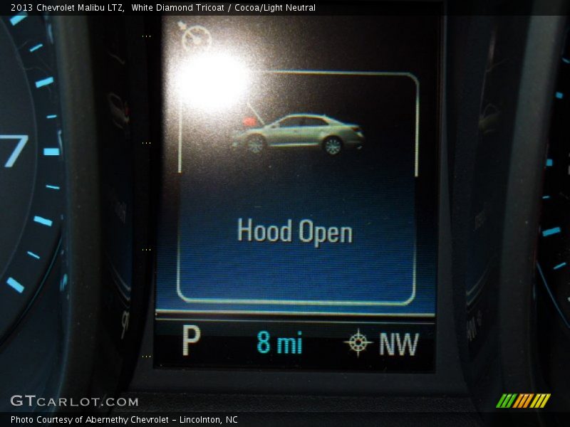 White Diamond Tricoat / Cocoa/Light Neutral 2013 Chevrolet Malibu LTZ