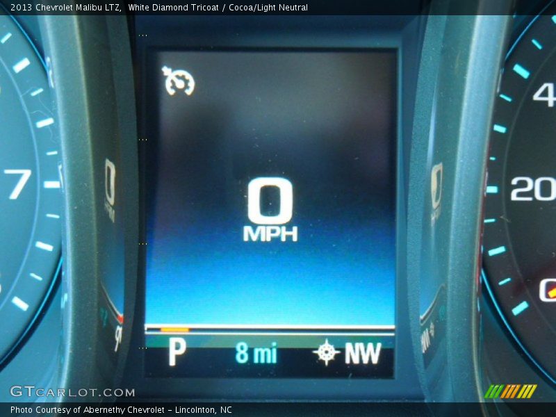 White Diamond Tricoat / Cocoa/Light Neutral 2013 Chevrolet Malibu LTZ