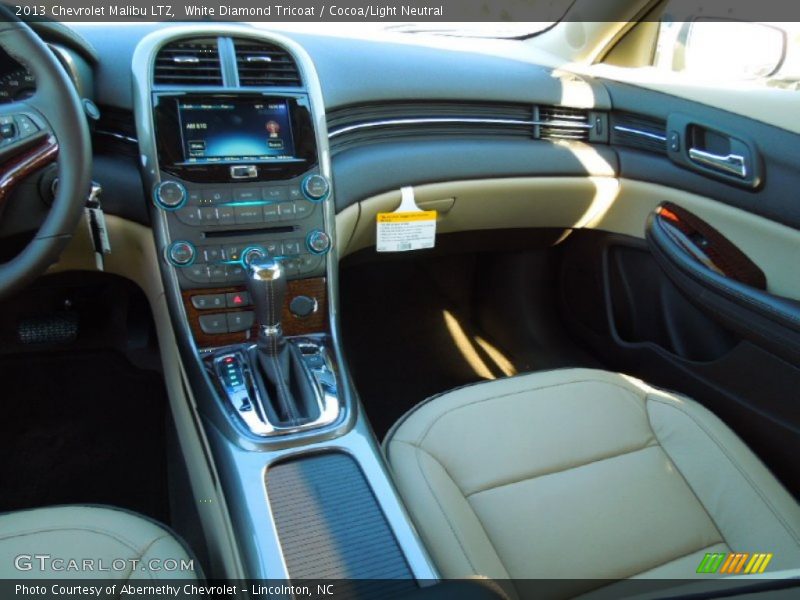 White Diamond Tricoat / Cocoa/Light Neutral 2013 Chevrolet Malibu LTZ