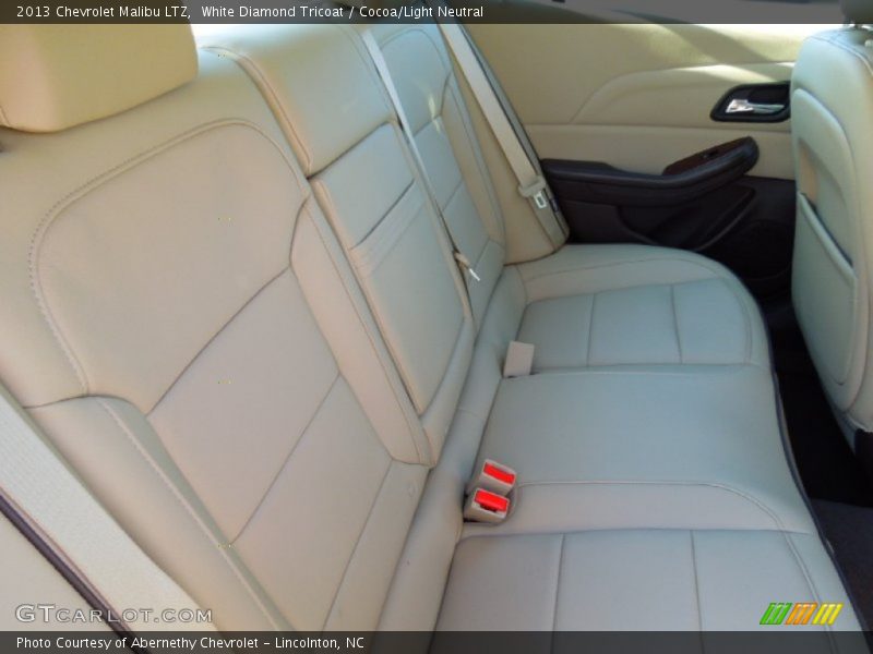 White Diamond Tricoat / Cocoa/Light Neutral 2013 Chevrolet Malibu LTZ