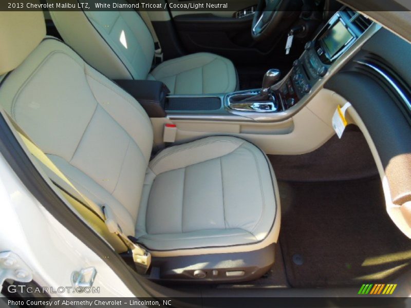 White Diamond Tricoat / Cocoa/Light Neutral 2013 Chevrolet Malibu LTZ