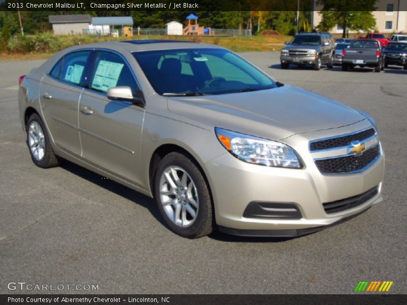 Champagne Silver Metallic / Jet Black 2013 Chevrolet Malibu LT