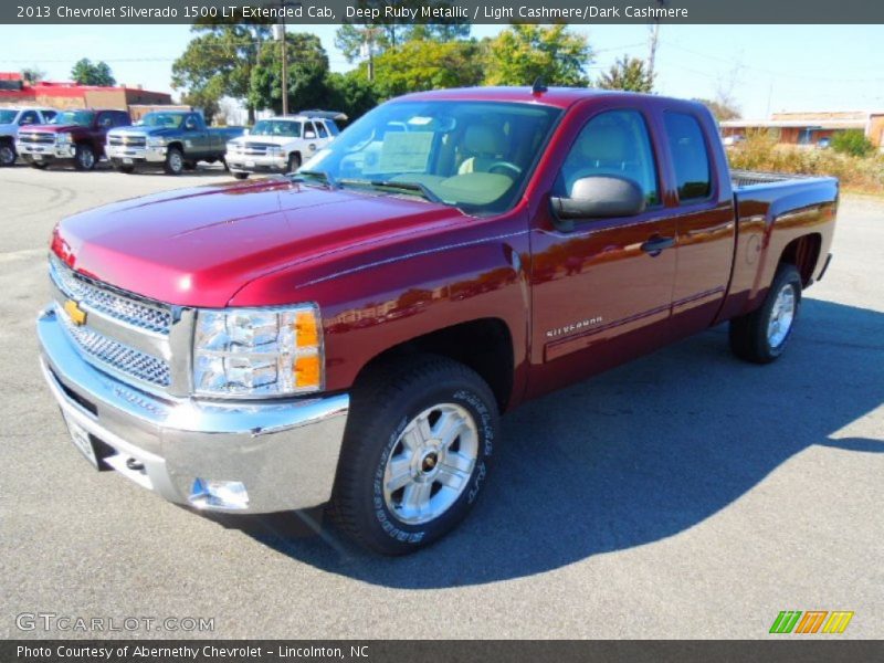 Deep Ruby Metallic / Light Cashmere/Dark Cashmere 2013 Chevrolet Silverado 1500 LT Extended Cab