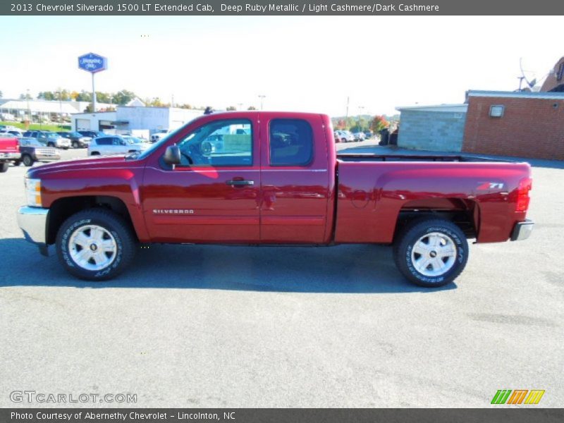 Deep Ruby Metallic / Light Cashmere/Dark Cashmere 2013 Chevrolet Silverado 1500 LT Extended Cab