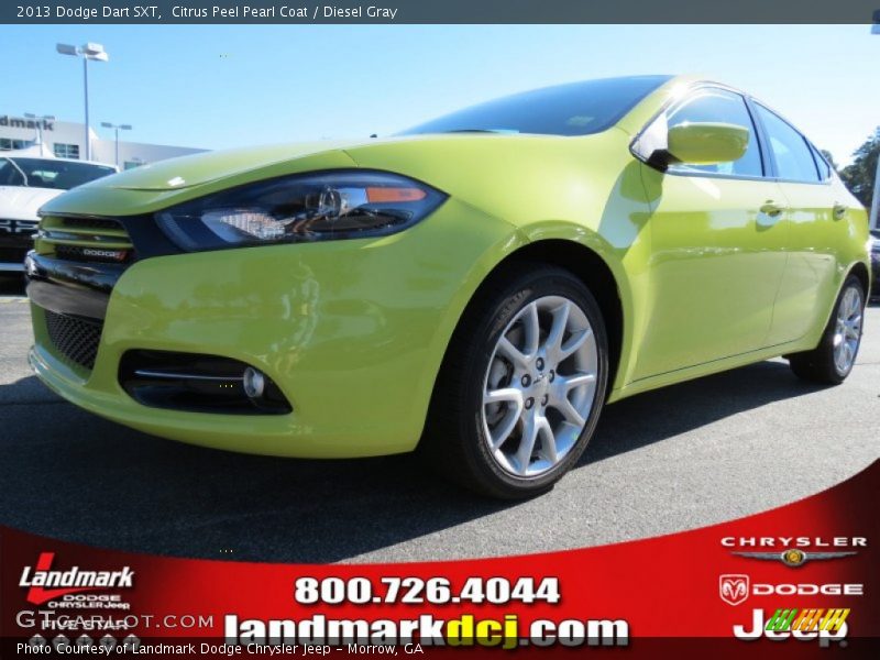 Citrus Peel Pearl Coat / Diesel Gray 2013 Dodge Dart SXT