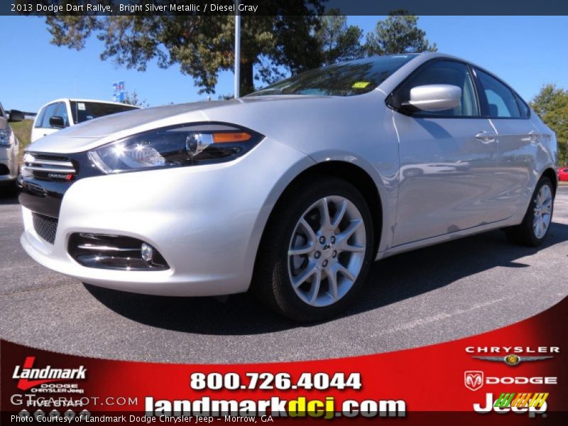 Bright Silver Metallic / Diesel Gray 2013 Dodge Dart Rallye