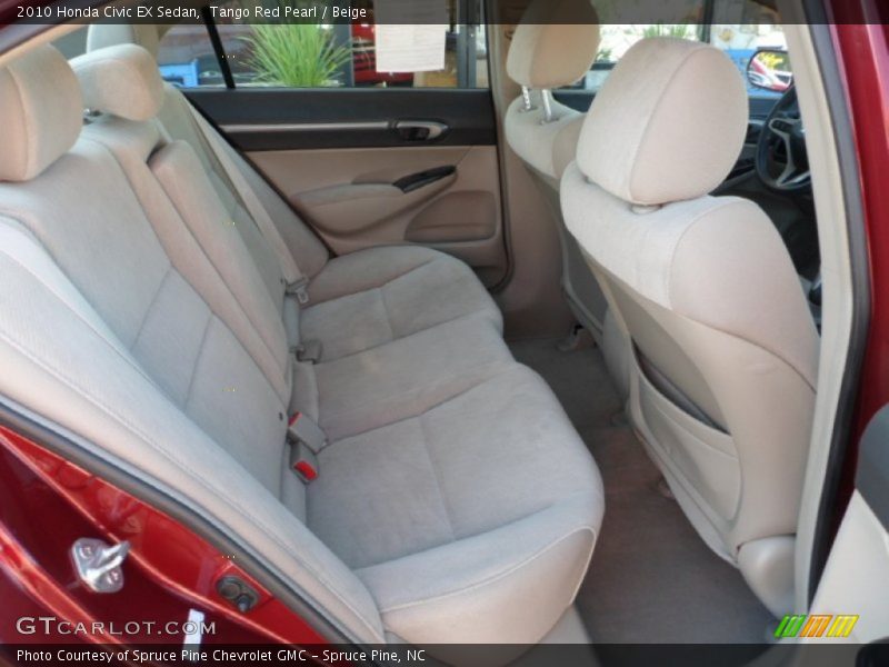 Tango Red Pearl / Beige 2010 Honda Civic EX Sedan