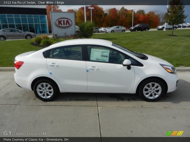  2013 Rio LX Sedan Clear White