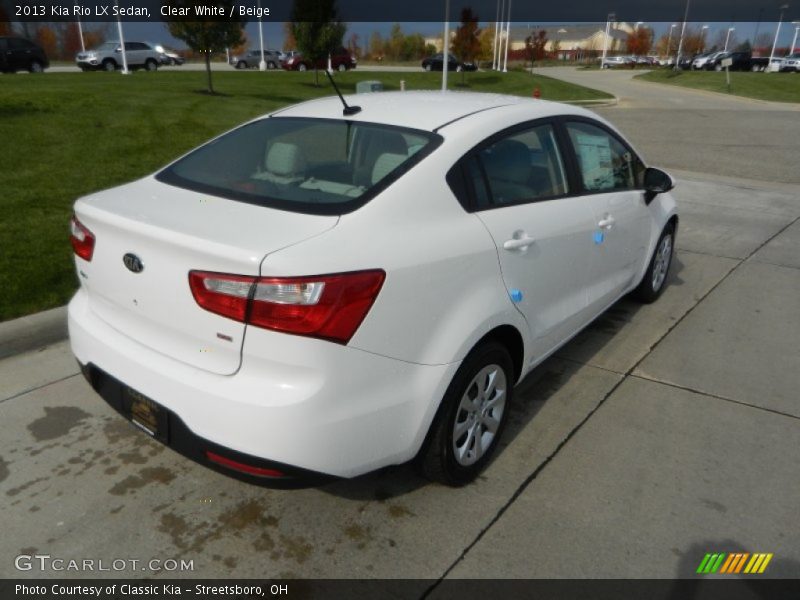 Clear White / Beige 2013 Kia Rio LX Sedan