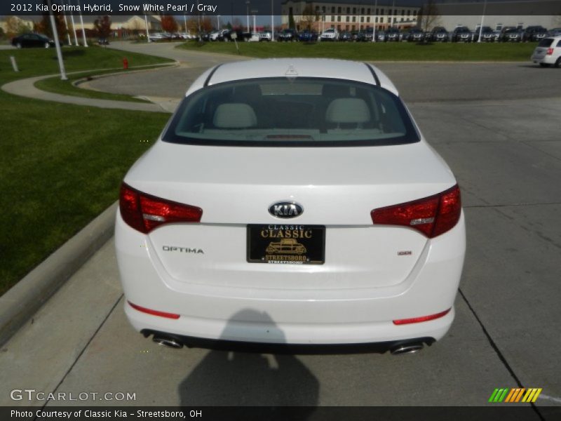 Snow White Pearl / Gray 2012 Kia Optima Hybrid